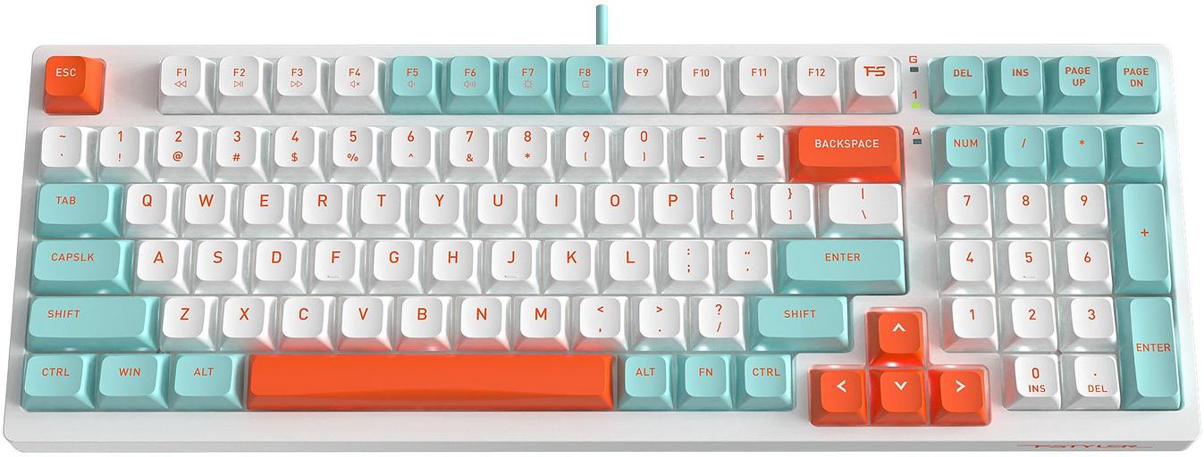 Клавиатура A4Tech Fstyler FS300 механическая белый USB for gamer LED (FS300 PANDA SNORKLENING) фото 7