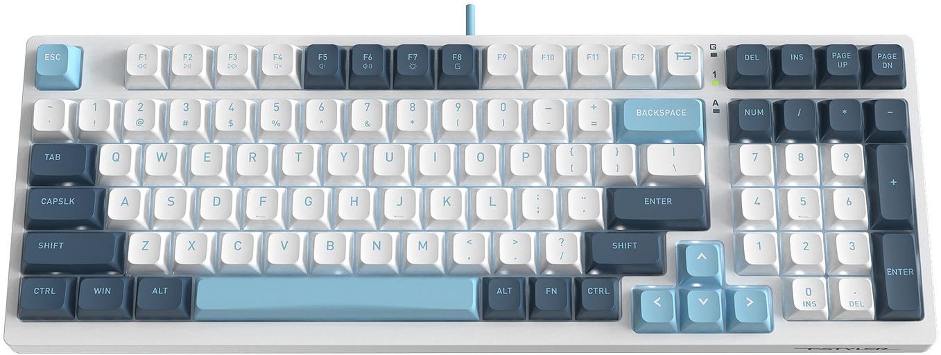Клавиатура A4Tech Fstyler FS300 механическая белый/синий USB for gamer LED (FS300 PANDA SNOWBOARDING) фото 7