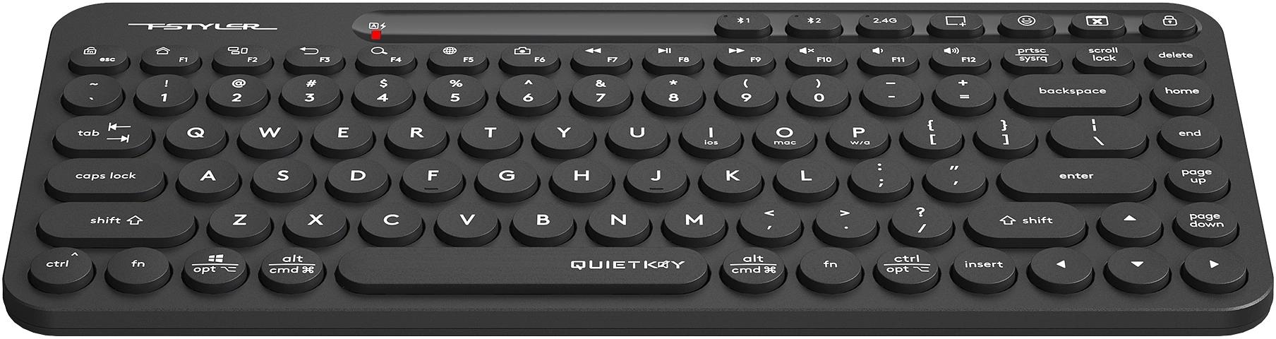 Клавиатура A4Tech Fstyler FBK36C AS черный USB беспроводная BT/Radio slim Multimedia (FBK36C AS) фото 7