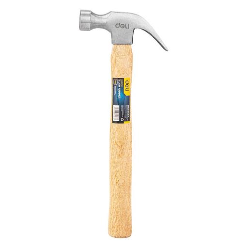 Ударно-рычажный инструмент Deli Молоток-гвоздодер Deli DL5250 500 гр Длина: 330 мм. Деревянная рукоять. фото 1