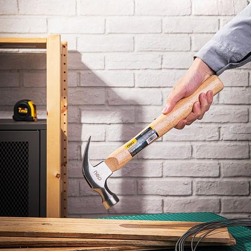 Ударно-рычажный инструмент Deli Молоток-гвоздодер Deli DL5250 500 гр Длина: 330 мм. Деревянная рукоять. фото 2