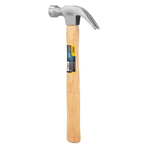Ударно-рычажный инструмент Deli Молоток-гвоздодер Deli DL5250 500 гр Длина: 330 мм. Деревянная рукоять. фото 3