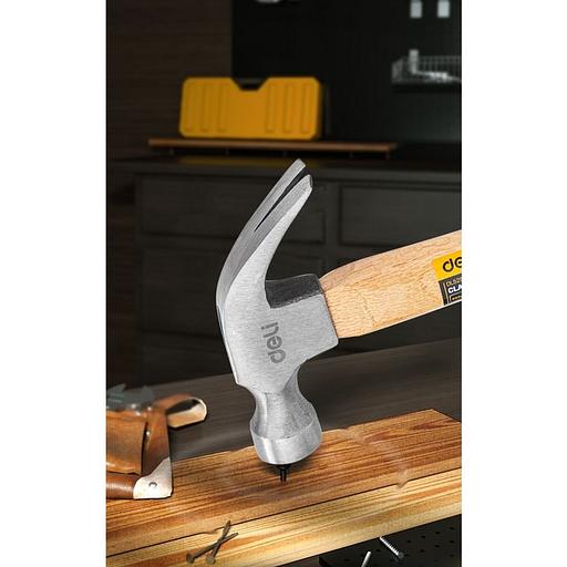 Ударно-рычажный инструмент Deli Молоток-гвоздодер Deli DL5250 500 гр Длина: 330 мм. Деревянная рукоять. фото 8