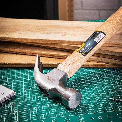 Ударно-рычажный инструмент Deli Молоток-гвоздодер Deli DL5250 500 гр Длина: 330 мм. Деревянная рукоять. фото 10