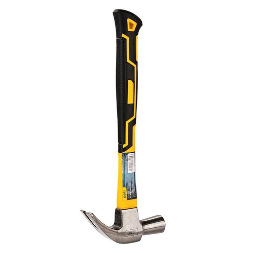 Ударно-рычажный инструмент Deli Молоток-гвоздодер Deli DL5027Y 500 гр Фиберглассовая рукоять. фото 3