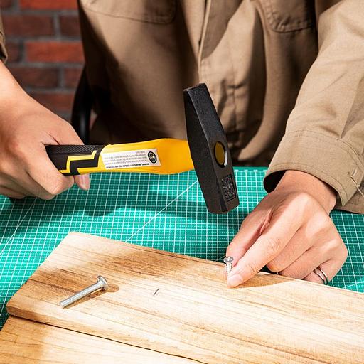 Ударно-рычажный инструмент Deli Слесарный молоток Deli DL442003 300 гр Фиберглассовая рукоять. фото 7