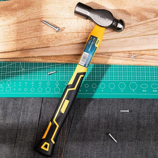 Ударно-рычажный инструмент Deli Рихтовочный молоток Deli DL443024 680 гр Фиберглассовая рукоять. фото 6