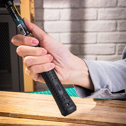 Ударно-рычажный инструмент Deli Резиновый молоток со стальной ручкой Deli DL5616 550 грамм, длина 305мм фото 6