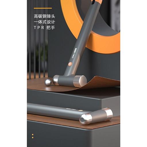 Ударно-рычажный инструмент молоток Deli Home Series Gray HT7008C вес бойка 250гр, эксклюзивный дизайн, рукоятка из высококачественного софттач пластика фото 5