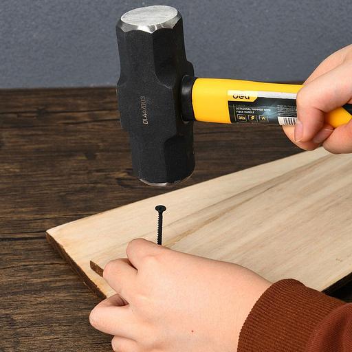 Ударно-рычажный инструмент Deli Кувалда Deli DL447003 1,36кг, рукоятка из высокопрочного стекловолокна фото 5