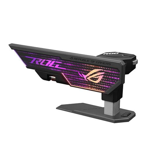 Аксессуары Держатель для видеокарты ASUS XH01/GRY/ARGB/VGA HOLDER XH01 ROG HERCULX GRAPHICS CARD HOLDER фото 2