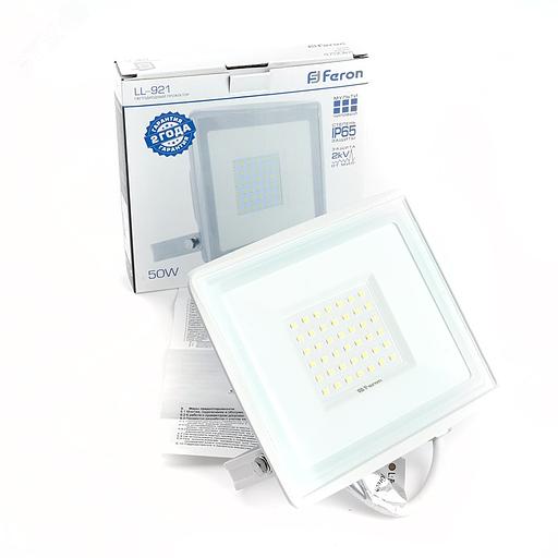 Прожектор светодиодный ДО-50w 6400К 4000Лм IP65 белый фото 7