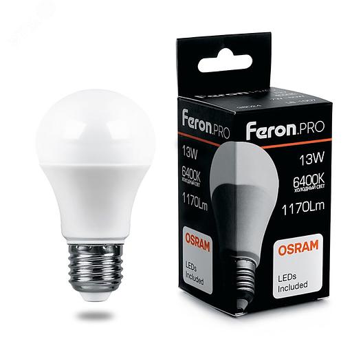 Лампа светодиодная LED 13вт Е27 дневной Feron.PRO фото 1