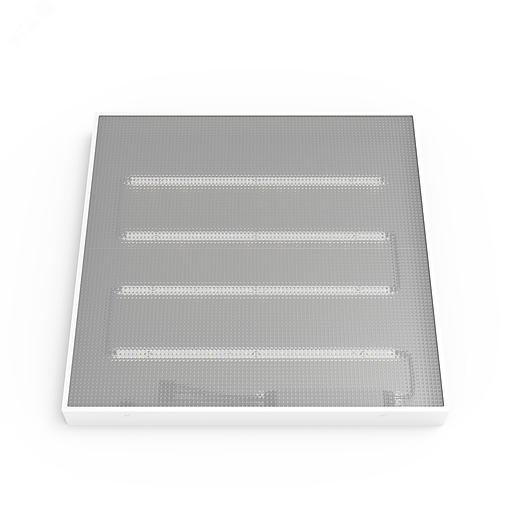 Светильник светодиодный универсальный LED ДВО 30 Вт MiR 3500 Лм 5000К 588х588х50 мм IP40 Грильято призма планки фото 3