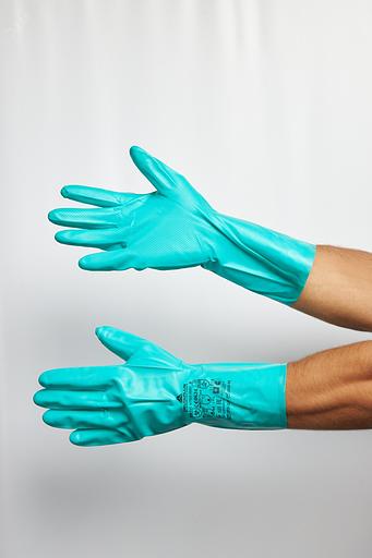 Перчатки VE801 химически стойкие нитриловые размер 8 фото 4