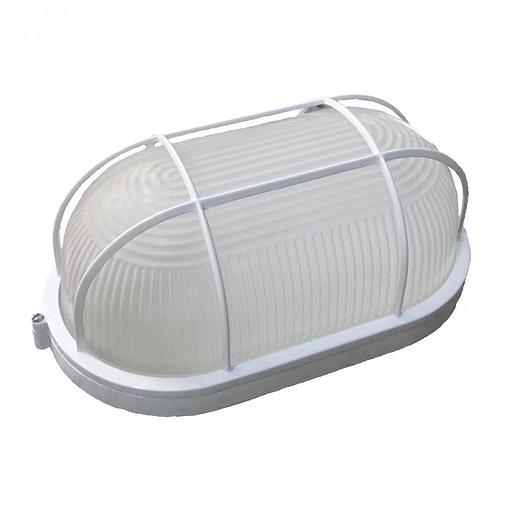 Светильник НПП-04-60-002 овал с/р E27 IP54 белый Банник фото 1