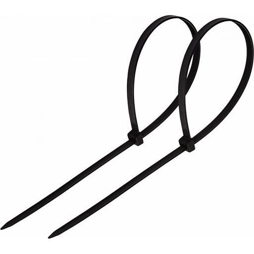 Хомут-стяжка кабельная нейлоновая PROconnect 250x3,6 мм, черная, упаковка 100 шт фото 1