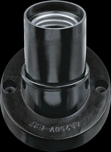 Патрон настенный Е27 карболитовый черный фото 1