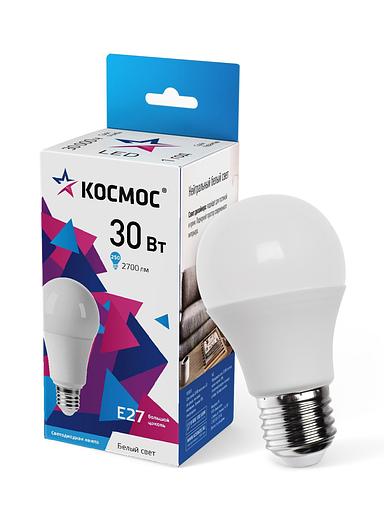 Лампа светодиодная LED 30Вт 220В Е27 D70х136 4500К белый A70 фото 1