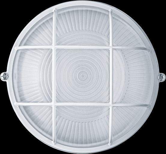 Светильник НПП-60w термостойкий круглый с решеткой IP54 белый фото 1