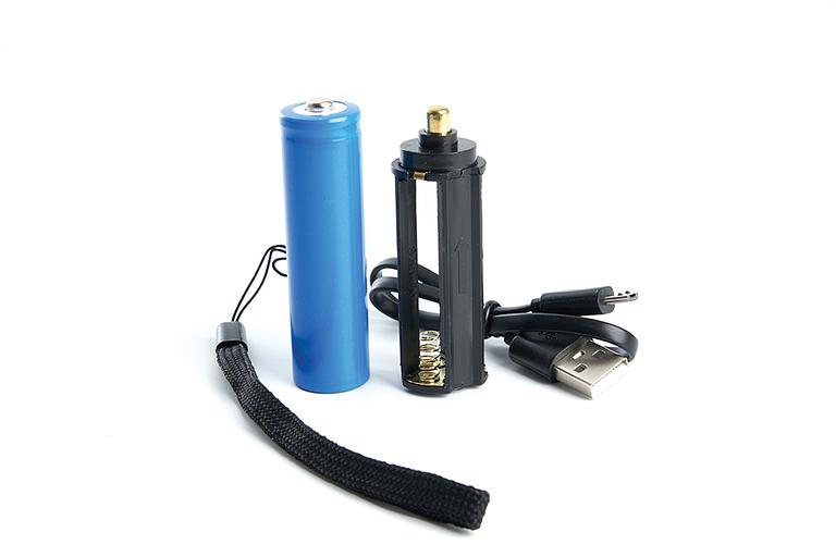 Фонарь светодиодный аккумуляторный USB ZOOM алюминий фото 3