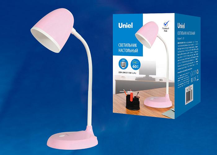 Светильник настольный, 60W. Е27. TLI-228 PINK E27 Механический выключатель. Розовый. фото 3