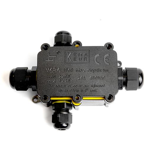 Коробка распределительная водонепроницаемая 4 выхода, с клеммой в комплекте, фото 7