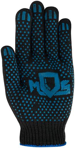 Перчатки вязаные черные х/б с ПВХ, 4 нити, 10 класс вязки фото 3