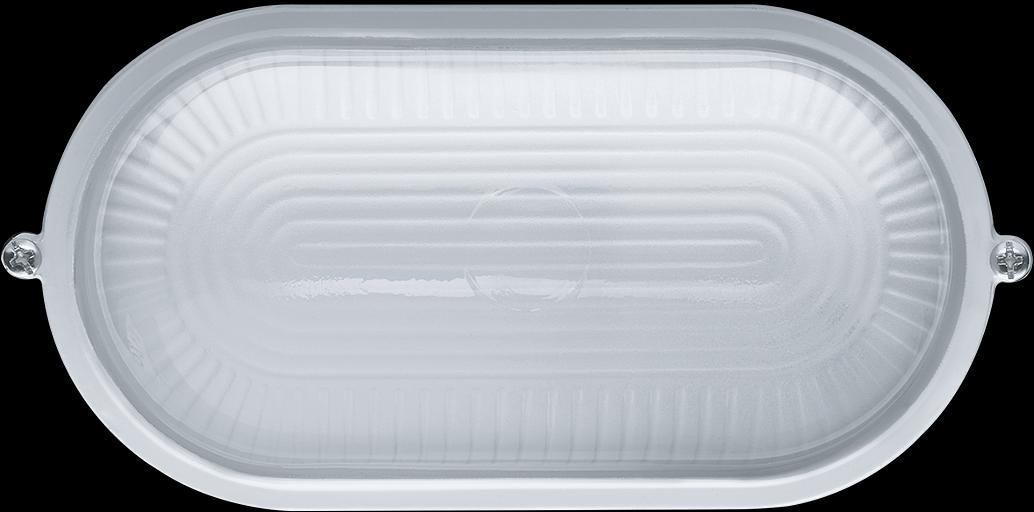 Светильник НПП-60w термостойкий овальный без решетки IP54 белый фото 1