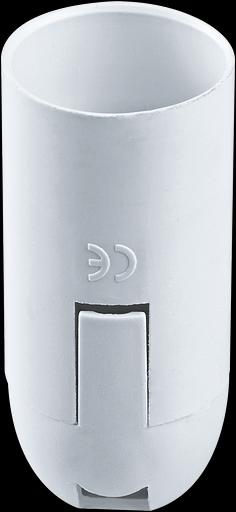 Патрон подвесной Е14 пластик белый фото 1