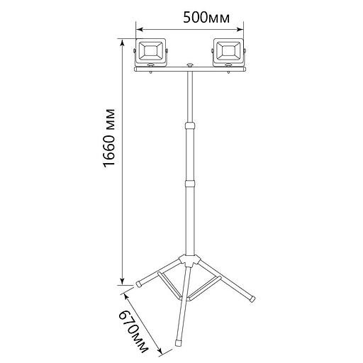 Прожекторы светодиодные ДО-2х30 на штативе 6400К 5400Лм IP65 фото 5