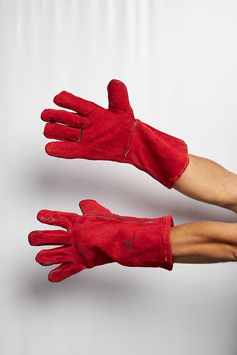 Перчатки сварщика из кожевенного спилка CA615K, размер 10 фото 4