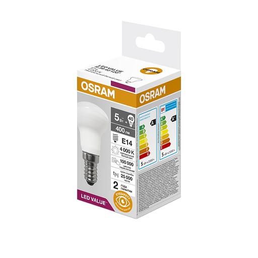 Лампа светодиодная LED 5 Вт E14 4000К 400Лм гриб 220 В (замена 40Вт) OSRAM фото 3