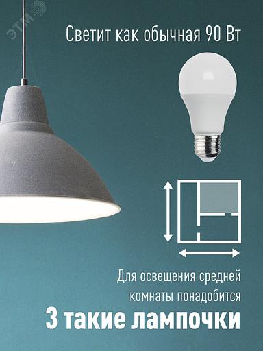 Лампа светодиодная LED 11Вт 220В Е27 D60х108 6500К дневной 880 лм A60 фото 4