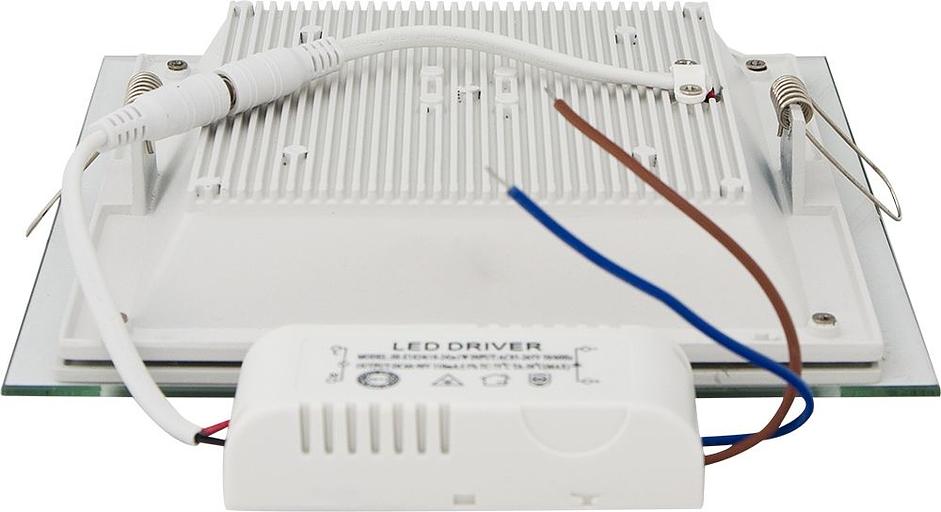 Светильник светодиодный ДВО-12w 4000K 960Лм квадратный со стеклом белый фото 2