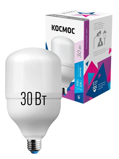 Лампа светодиодная LED 30Вт 220В Е27 D80х135 6500К дневной 2650 лм фото 1