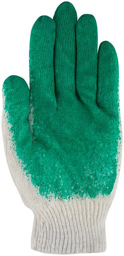 Перчатки вязаные х/б с резиновой заливкой наладонника фото 3