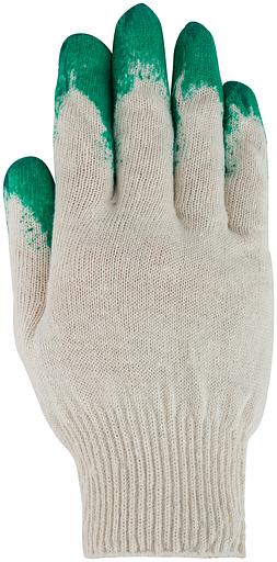 Перчатки вязаные х/б с резиновой заливкой наладонника фото 4