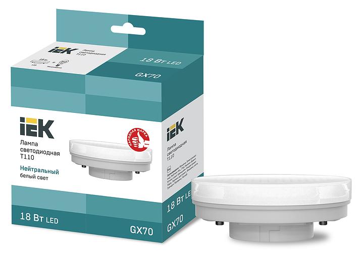 Лампа светодиодная T110 таблетка 18Вт 230В 4000К GX70 фото 1