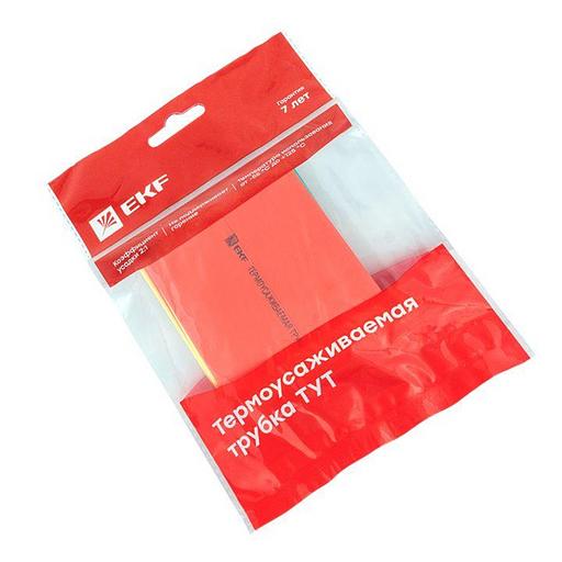 Трубка термоусаживаемая ТУТ нг 50/25 (7 цветов по 3шт) 100мм PROxima фото 1