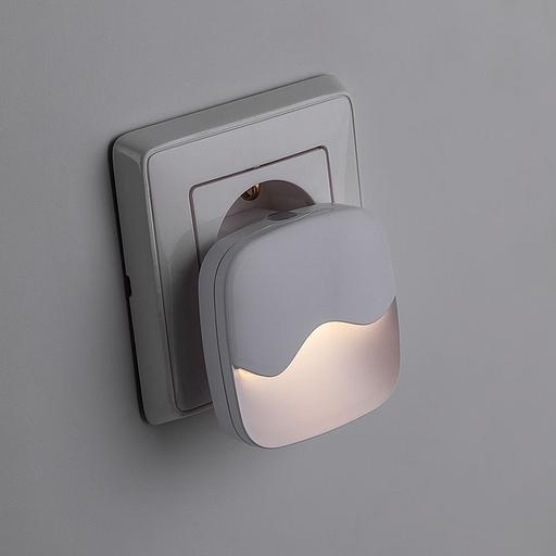 Ночник светодиодный 0.45w квадрат белый фото 2