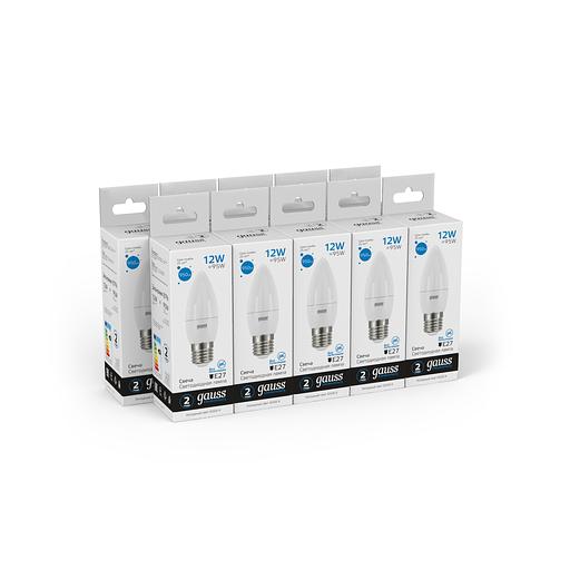 Лампа Gauss Elementary Свеча 12W 950lm 6500K E27 LED 1/10/100 фото 4