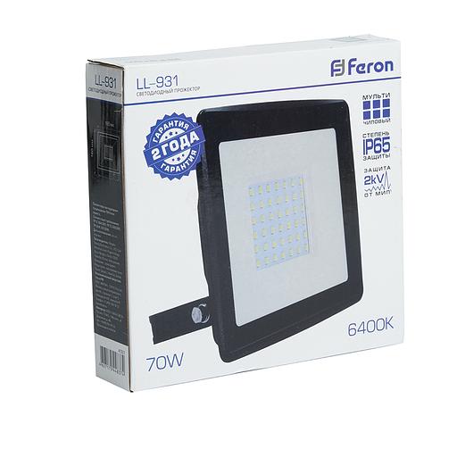 Прожектор светодиодный ДО-70w 6400К 6300Лм IP65 черный фото 4