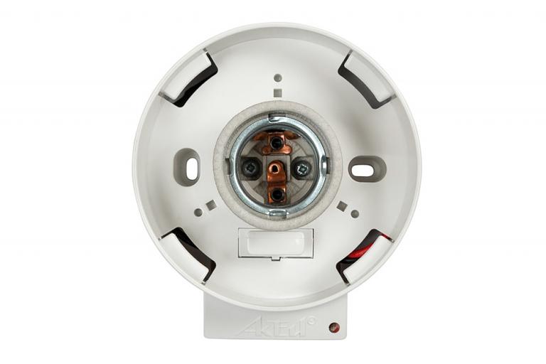 Основание оптико-акустический датчик, регулировка акустич. Датчика, подходит для ЛОН, КЛЛ и LED ламп, цоколь Е27, защитный предохранитель, плафон А85, фото 7