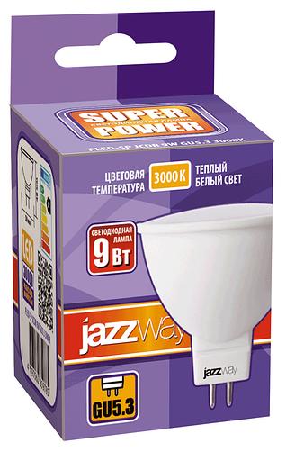 Лампа светодиодная LED 9Вт MR16 GU5.3 теплый фото 2