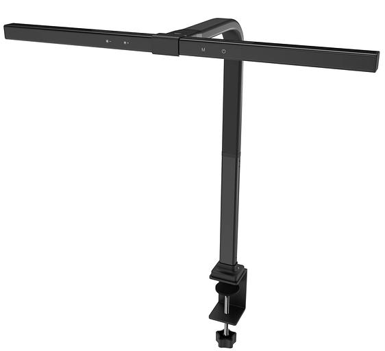 Светильник настольный Гефест черный LED 10 Вт сенсрный выключатель 5 уровней яркости для работы с мониторами фото 1