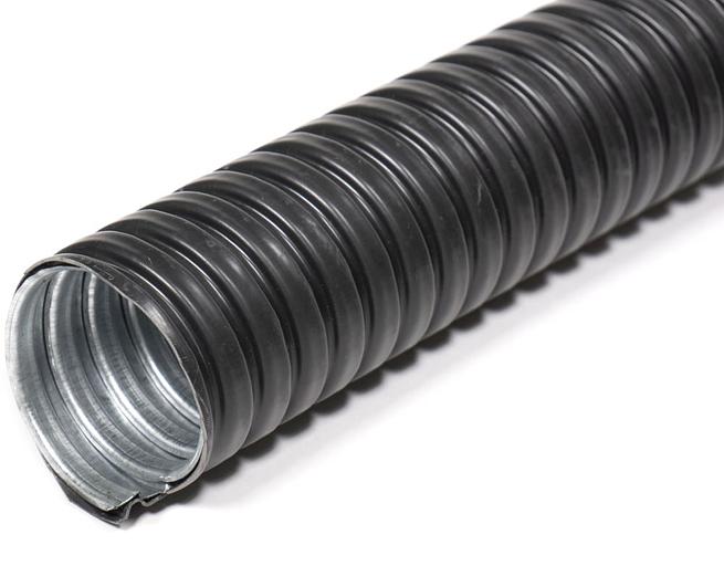 Металлорукав в ПВХ изоляции МРПИ НГ 32 (20 м/уп.) черный фото 1