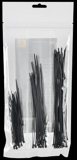 Набор хомутов 2,5х100, 2,5х150, 2,5х200 чер. (75шт/упак) фото 1