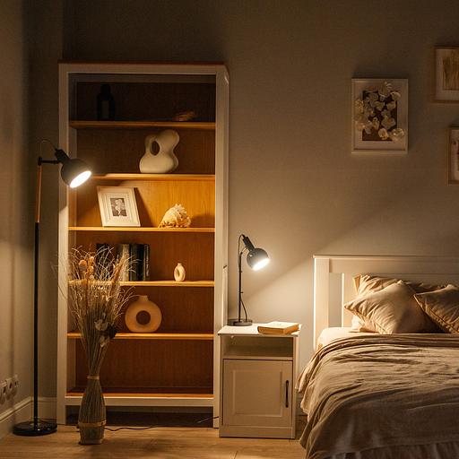 Светильник настольный 60W Цоколь Е14 Механический выключатель UML-B702 E14 BLACK Черный ТМ фото 8