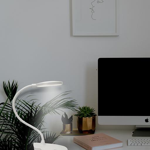 Светильник настольный светодиодный прищепка Сенсорный выключатель ULM-D605 4W/3000-6000K/DIM WHITE Диммер Белый фото 2